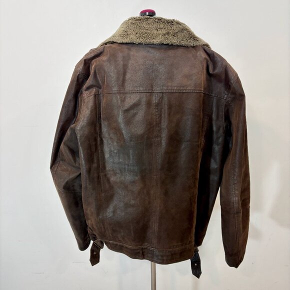 DANIER Brown Leather Between-Season Jacket in Dark Brown sz XL - Picture 5 of 14